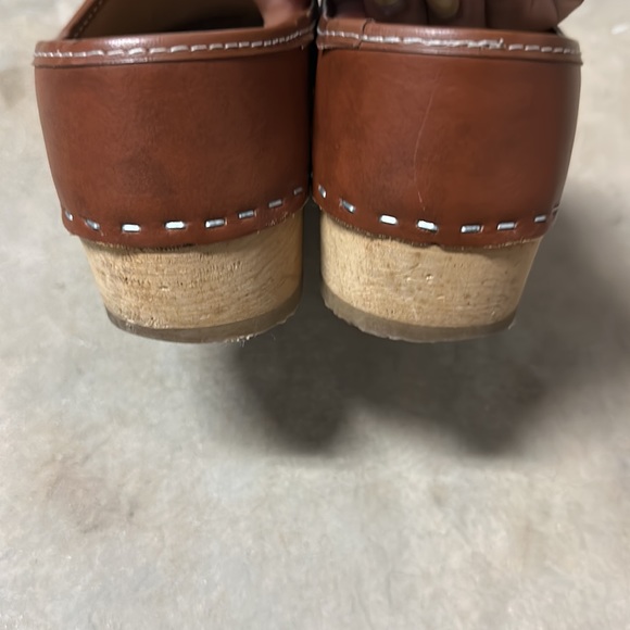 Simson Dutch Brown Leather Wood Clog Size 36 - Picture 4 of 6